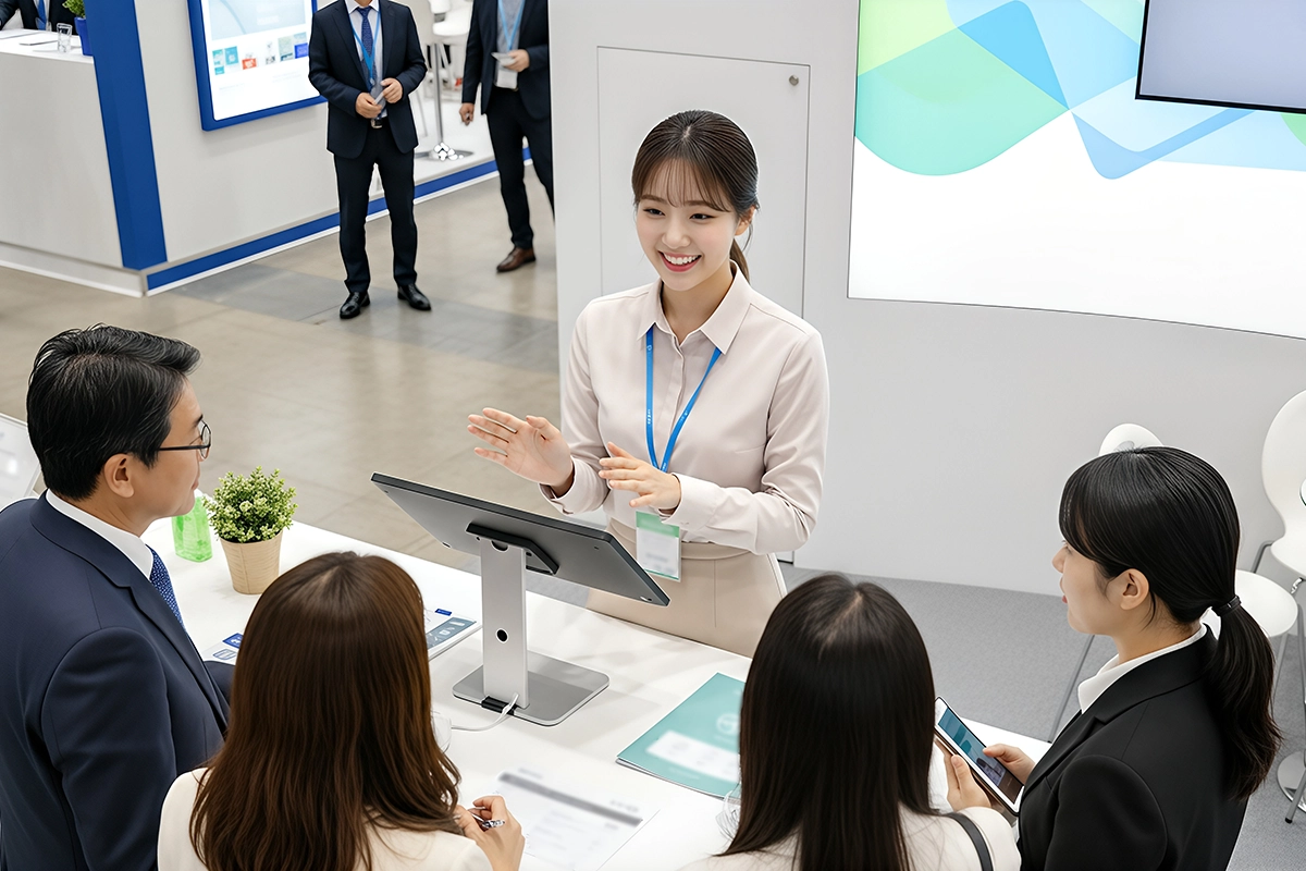 【事例紹介】おしゃれな展示会ブースデザイン10のコツ｜印象に残る装飾と集客の工夫とは